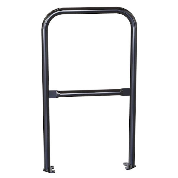 Vestil Steel Pipe Safety Railing with Welded Baseplate 2 Ft. Length Black VDKR-2-BP-BK - main
